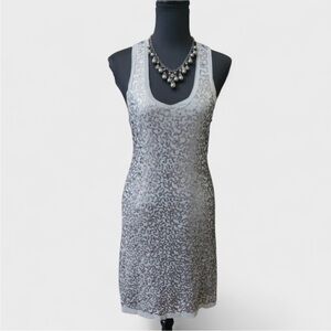 Max Studio Silver Sequin Sleeveless Dress. Women’s Small